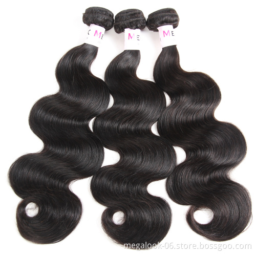 MegaLook Wholesale Single Donor Unprocessed Virgin Cuticle Aligned Raw Indian Temple Human Hair in India